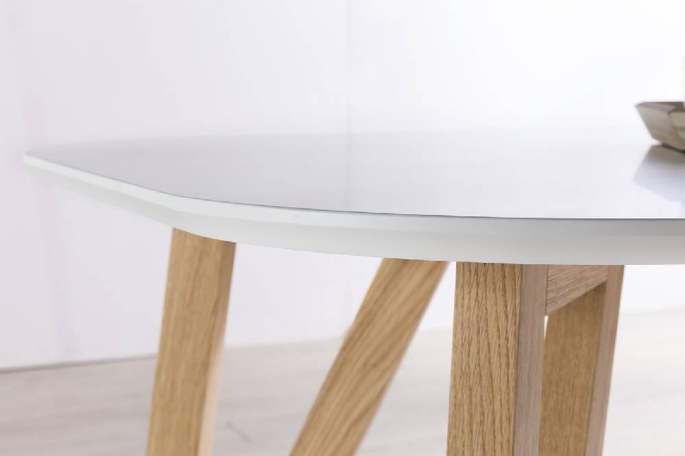 Salesfever Esstisch 160x90 cm Aino weiß Holz stabile Beine Tisch Vatertagsangebot