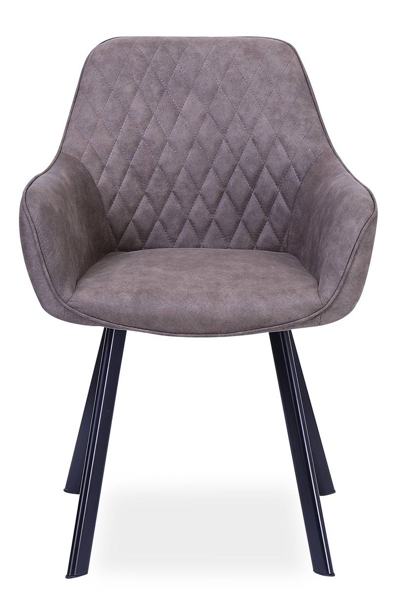 Salesfever Armlehnstuhl Taupe 2er Set abgestepptes Design Microfaser Columbus Zeitlich begrenztes Angebot