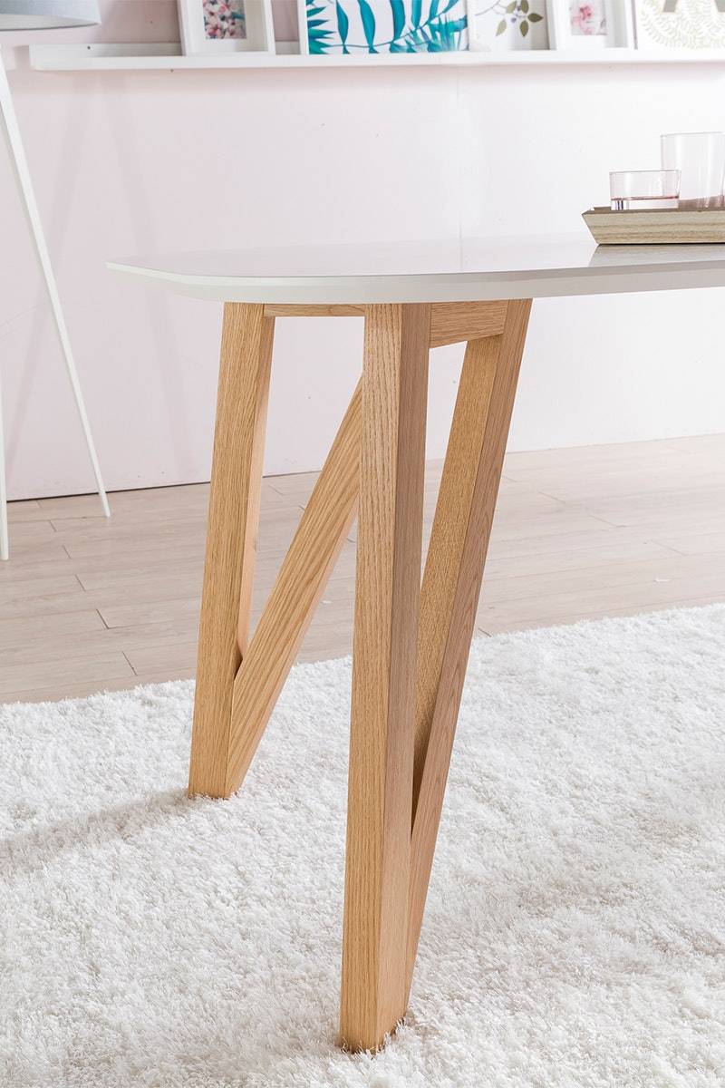 Salesfever Esstisch 120x80 cm Aino weiß Holz stabile Beine Tisch Riesige Ersparnisse