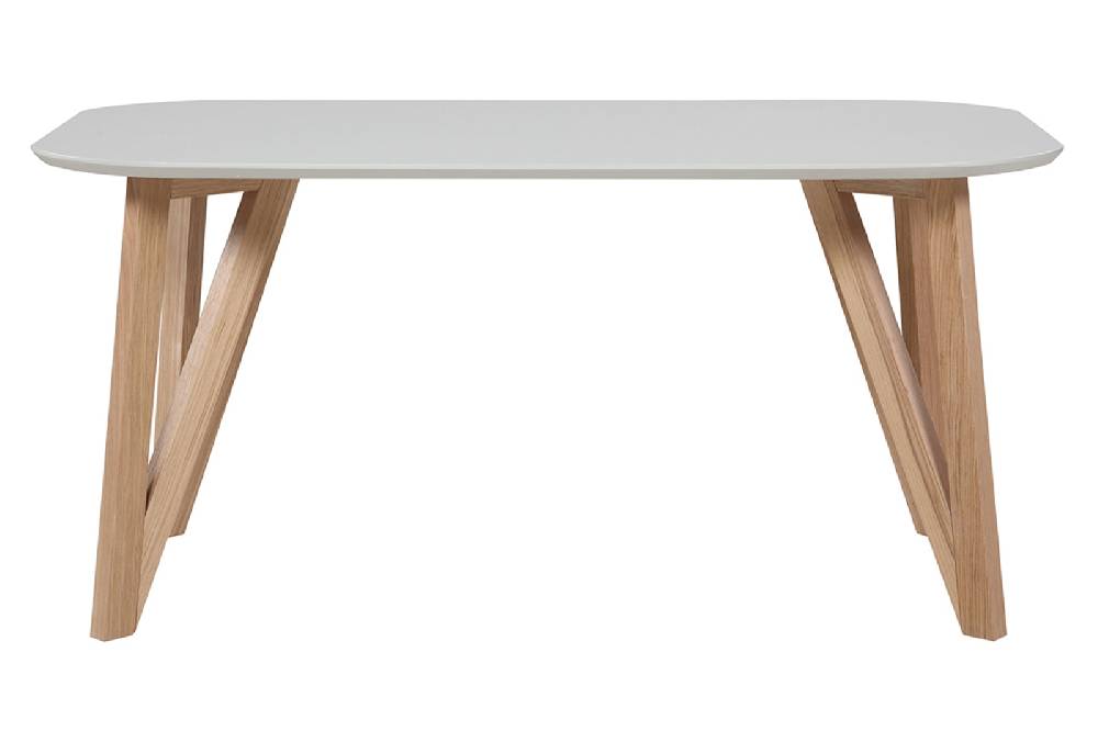 Salesfever Esstisch 120 x 80 cm Grau mit stabilen Holzbeinen Aino VIP-Rabatte