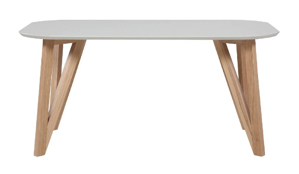 Salesfever Esstisch 140 x 90 cm Grau mit stabilen Holzbeinen Aino Neueste Stile