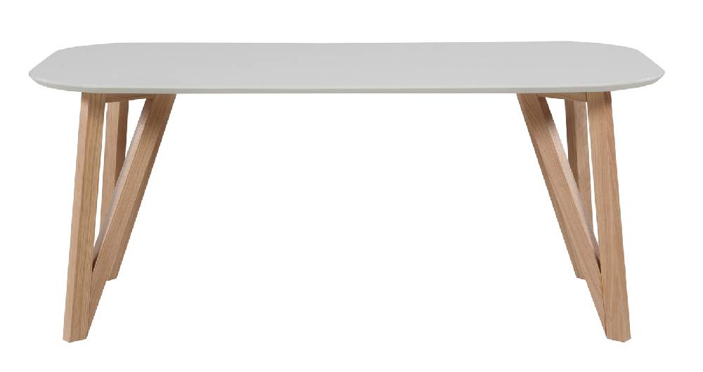 Salesfever Esstisch 160 x 90 cm Grau mit stabilen Holzbeinen Aino Letzte 2 Tage