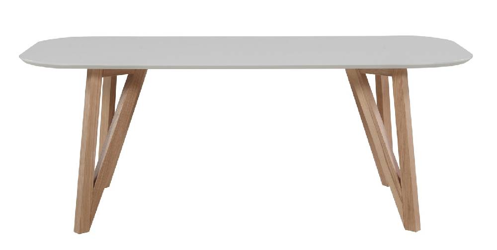 Salesfever Esstisch 180 x 90 cm Grau mit stabilen Holzbeinen Aino Bis zu 65% Rabatt