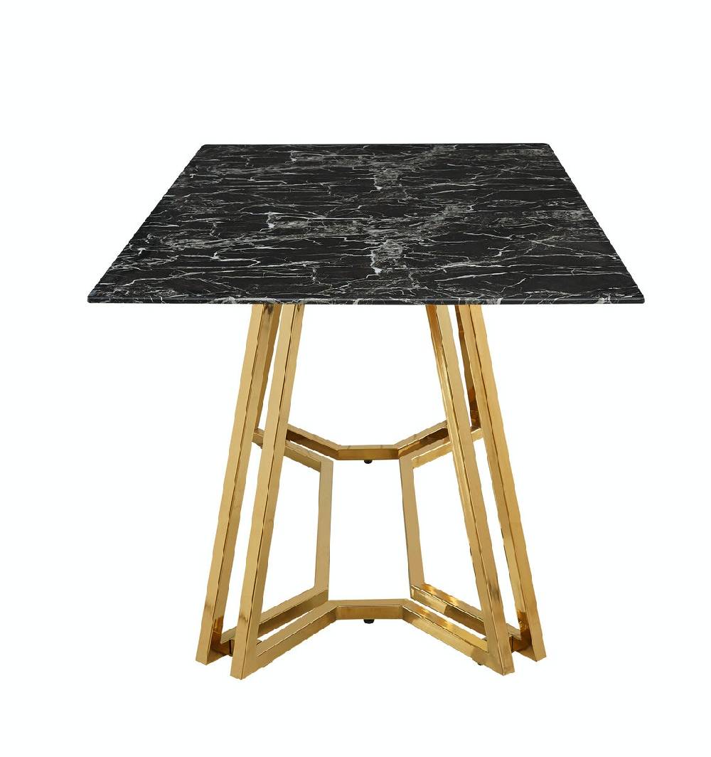 Salesfever Esstisch Schwarz & Gold 160 x 90 cm Marmoroptik Nobile Discount Store für neue Produkte