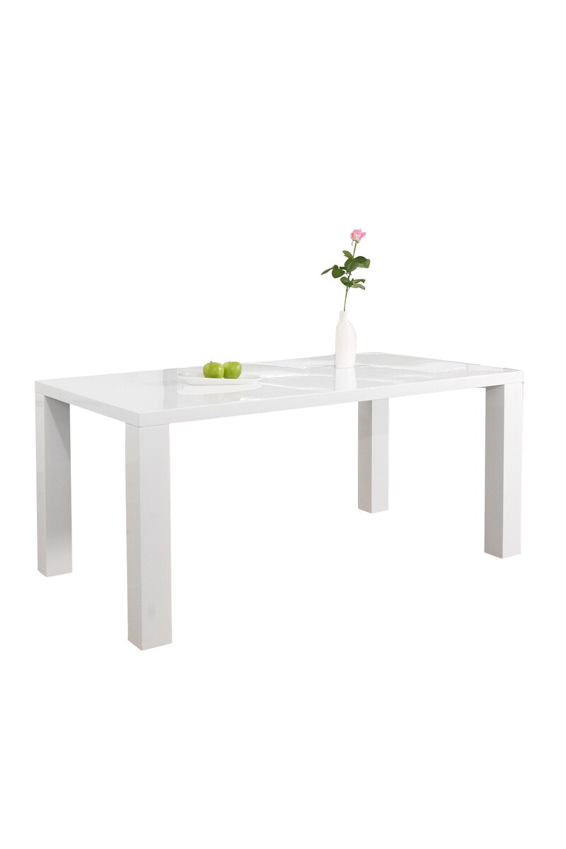 Salesfever Essgruppe Weiß Luke 180 x 90 cm 5tlg. Tisch & 4 Stühle Lio Clearance-Verkauf