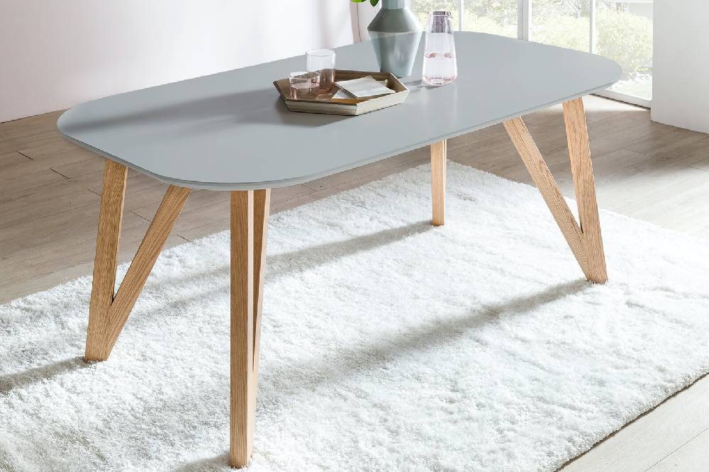 Salesfever Essgruppe Gelb 160 x 90 cm Grau Aino 5tlg. Tisch & 4 Stühle Muttertagsangebot