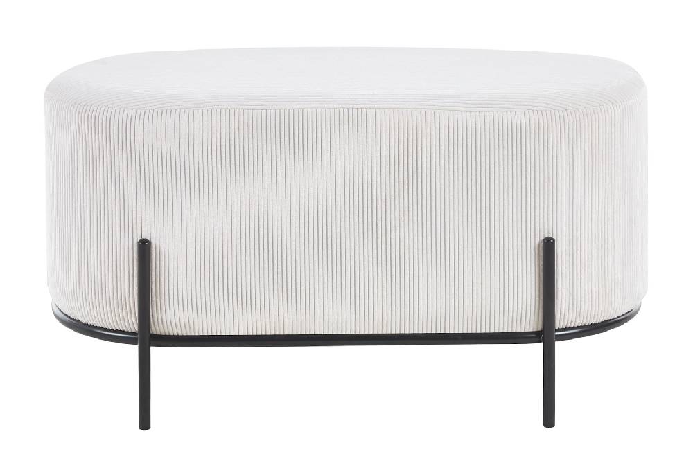 Salesfever Polsterhocker Cord Optik Beige Ottie