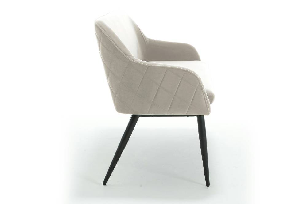 Salesfever Sitzbank 160 cm Samt Creme Finja zollfrei