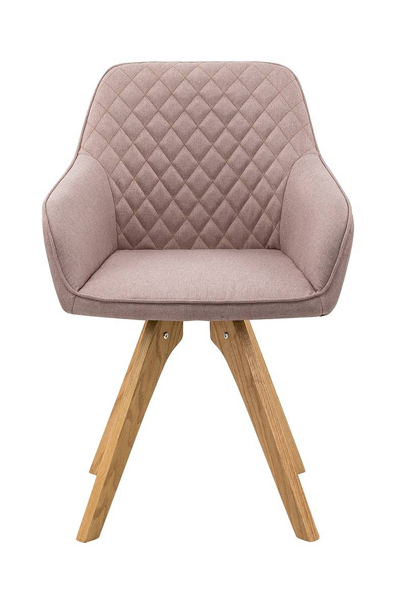 Salesfever Armlehnstuhl rose 2er Set mit Rautensteppung aus Stoff Birdie 50% Rabatt für begrenzte Zeit