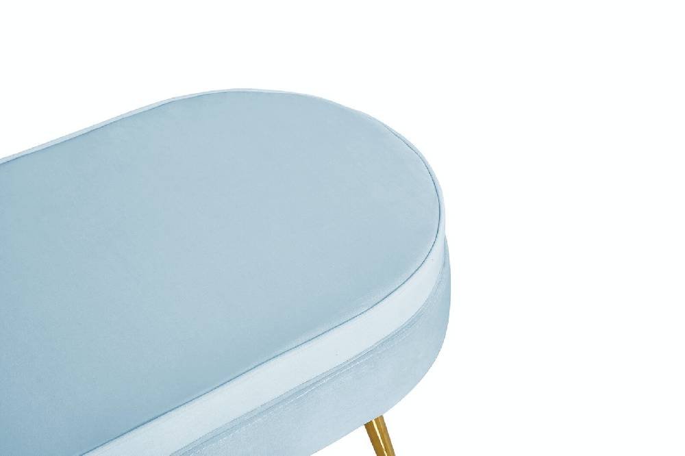 Salesfever Sitzpouf Hellgrau oval aus Samt Arielle Kauf eins, bekomm eins gratis