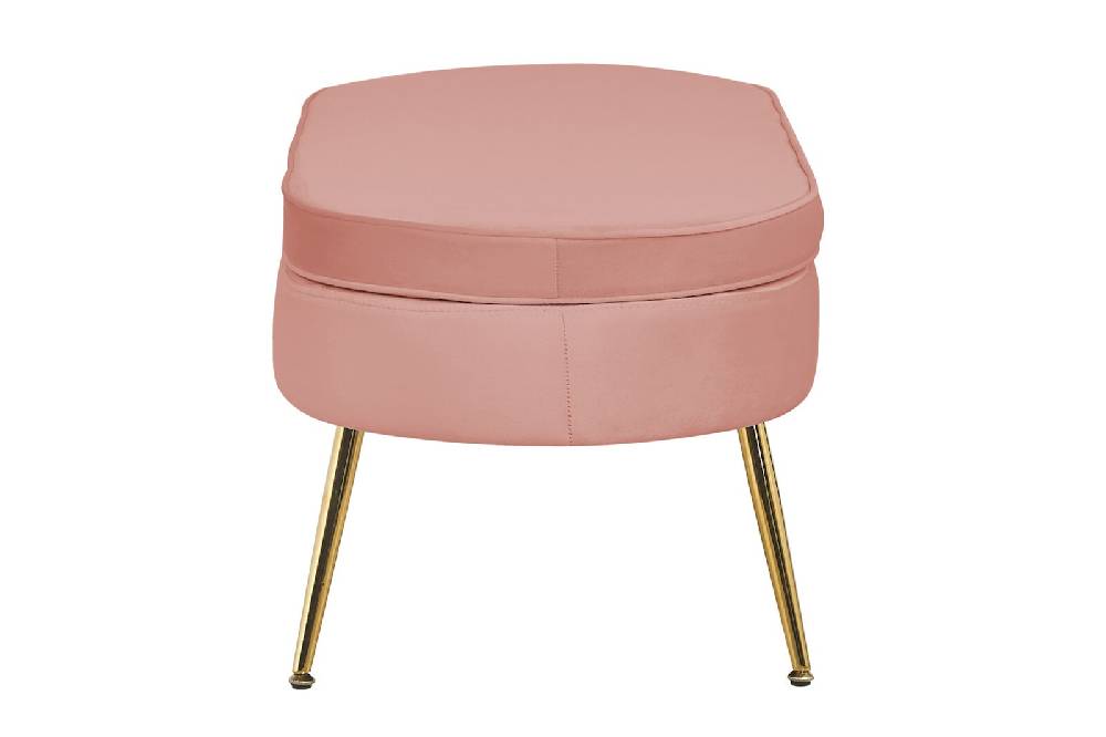 Salesfever Sitzpouf Rose oval aus Samt Arielle Riesige Ersparnisse