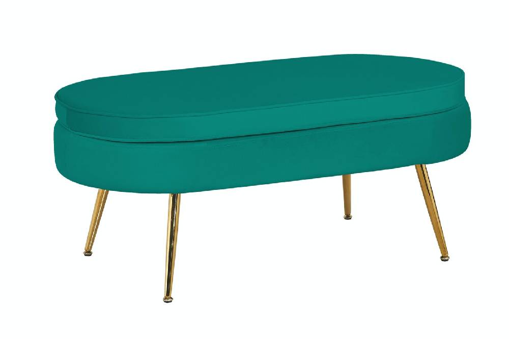 Salesfever Sitzpouf Grün oval aus Samt Arielle VIP-Rabatte