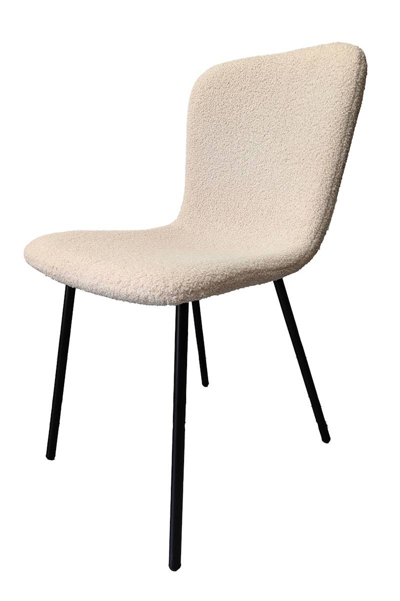 Salesfever Stuhl Bouclé Optik 4er Set Beige Tom Super Sparpreis