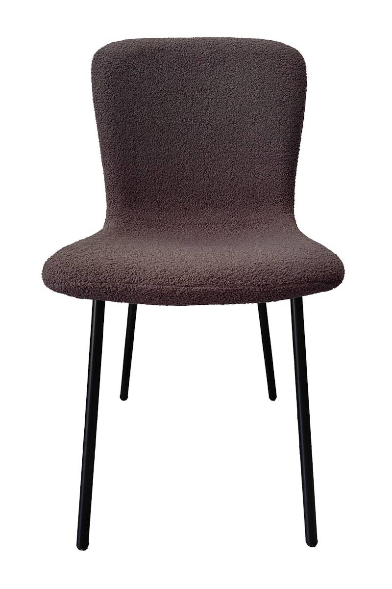 Salesfever Stuhl Bouclé Optik 4er Set Dunkelgrau Tom Kostenlose Rückgabe