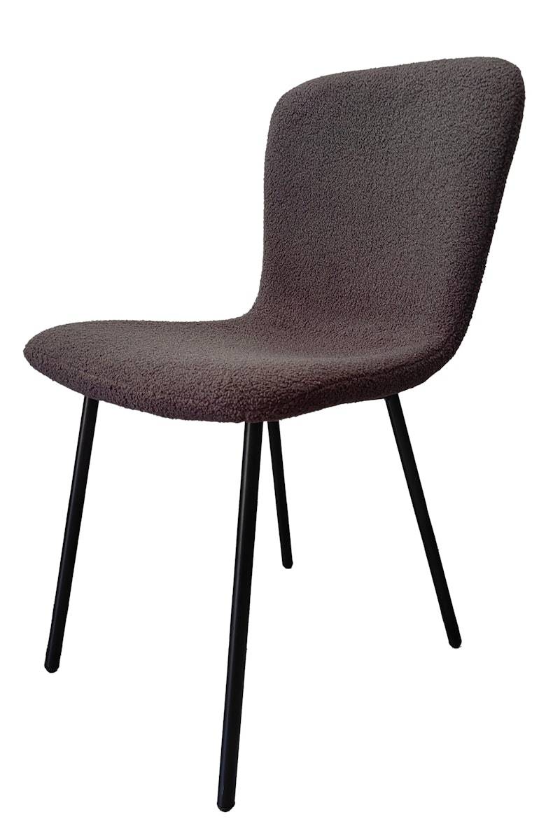 Salesfever Stuhl Bouclé Optik 4er Set Dunkelgrau Tom Kostenlose Rückgabe