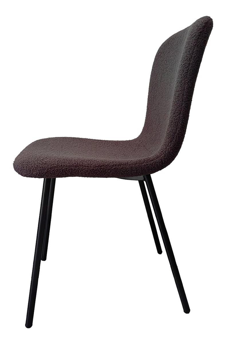 Salesfever Stuhl Bouclé Optik 4er Set Dunkelgrau Tom Kostenlose Rückgabe