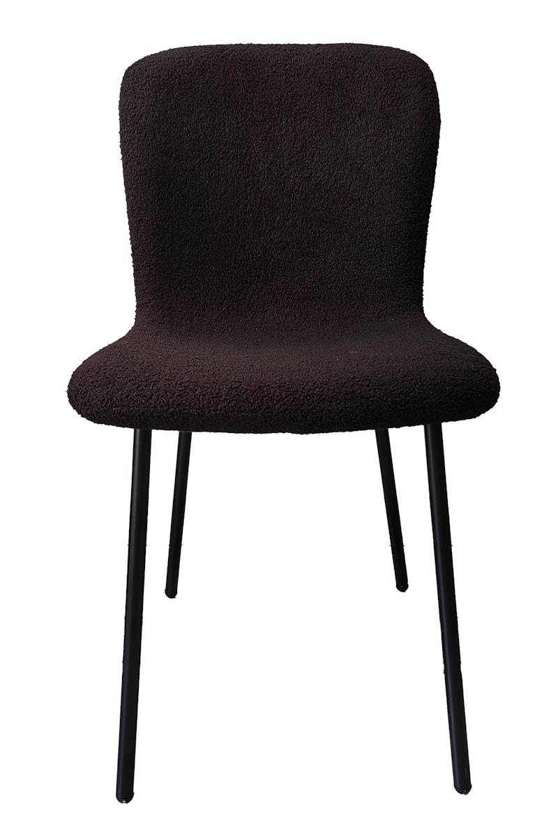 Salesfever Stuhl Bouclé Optik 4er Set Schwarz Tom Begrenzte Freigabe