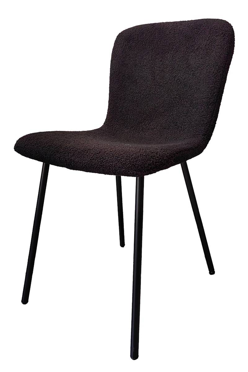 Salesfever Stuhl Bouclé Optik 4er Set Schwarz Tom Begrenzte Freigabe