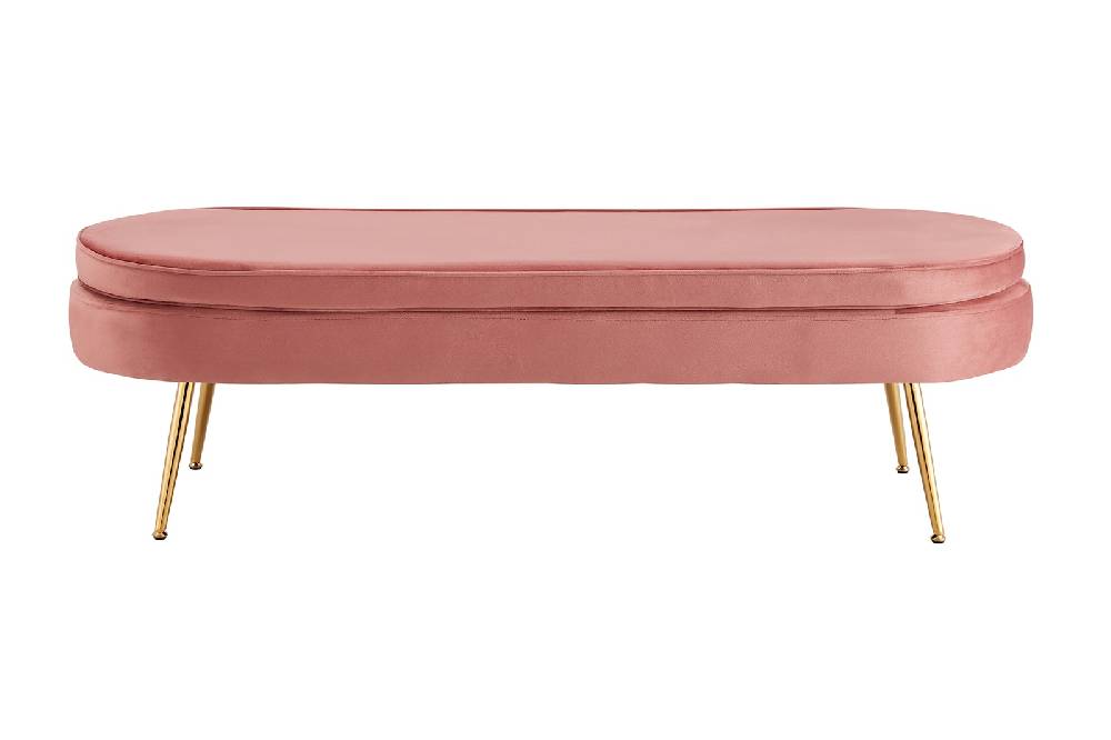 Salesfever Sitzpouf Rose oval lang aus Samt Arielle Zeitbegrenzte Promotion