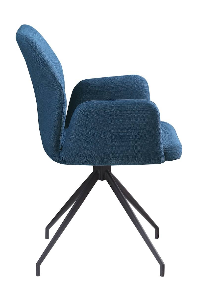 Salesfever Armlehnstuhl mit 180° Drehfunktion Blau Alice Begrenzt auf 3 Tage