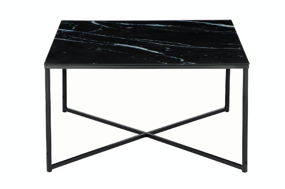 Salesfever Couchtisch Schwarz 80x80x45 cm Marmoroptik Dalia Online