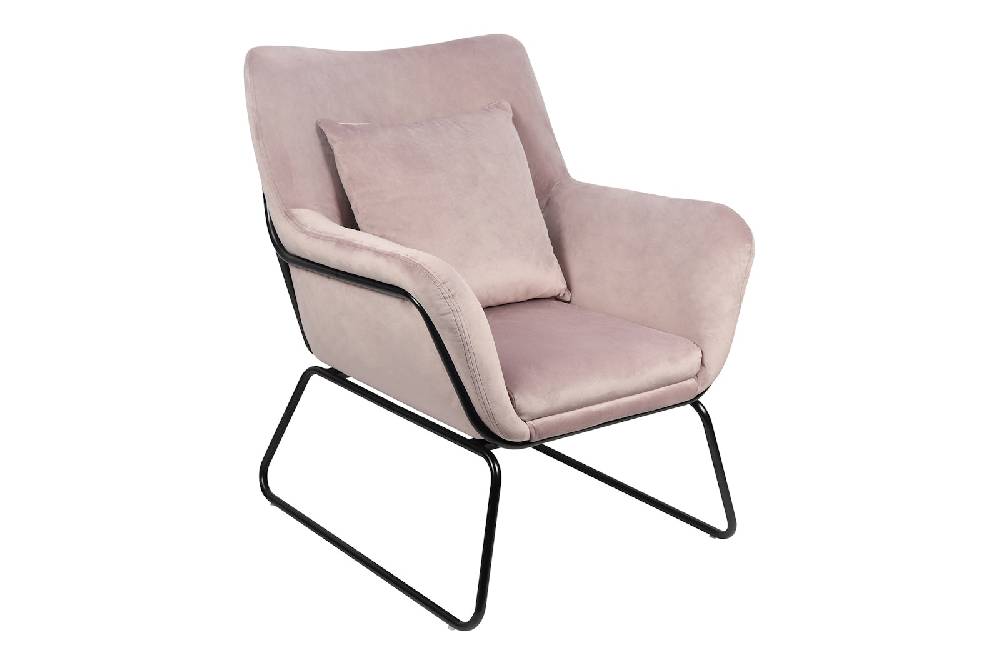 Salesfever Relaxsessel Rose mit Samtbezug Caiden