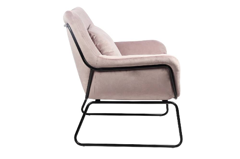 Salesfever Relaxsessel Rose mit Samtbezug Caiden Blitzverkäufe