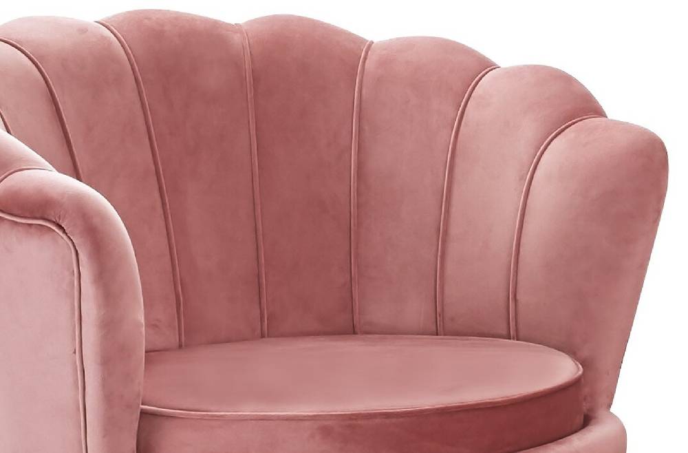 Salesfever Muschelsessel Rose aus Samt Arielle Großer Ausverkauf