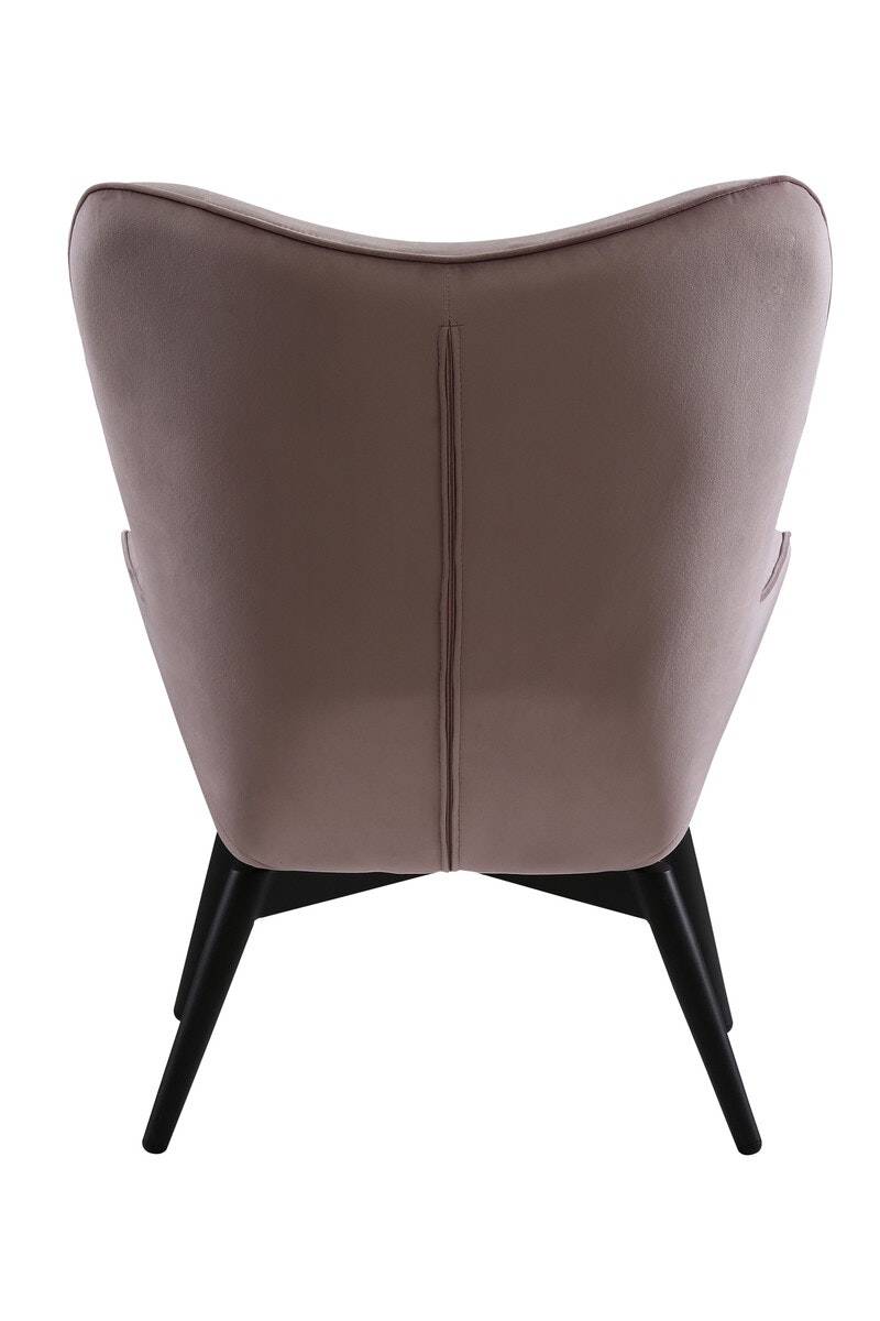Salesfever Polstersessel rose aus Samt ergonomische Form Anjo Top Angebot