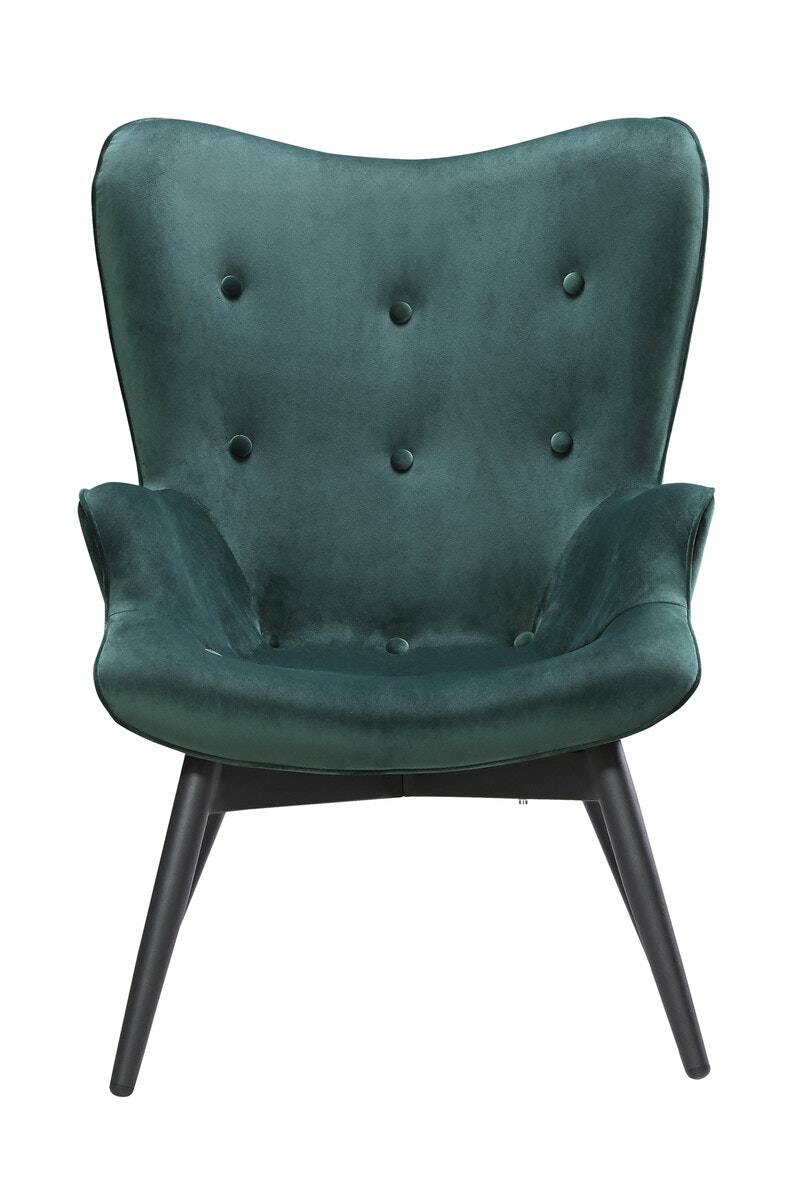 Salesfever Polstersessel grün aus Samt ergonomische Form Anjo Neueste Mode