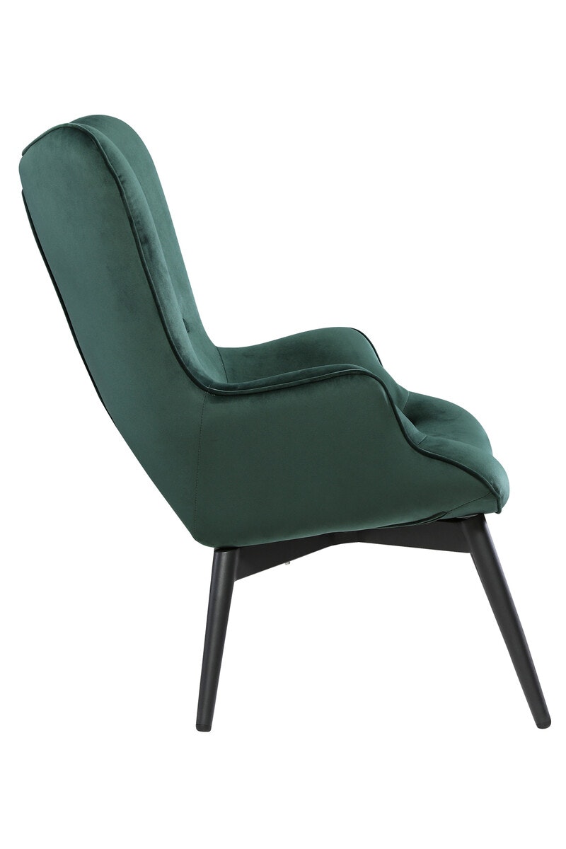 Salesfever Polstersessel grün aus Samt ergonomische Form Anjo Neueste Mode