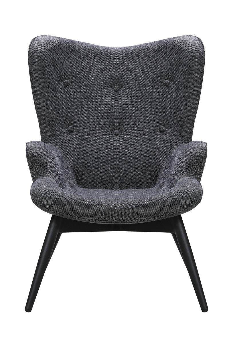 Salesfever Polstersessel dunkelgrau aus Strukturstoff ergonomische Form Anjo Exklusive Angebote