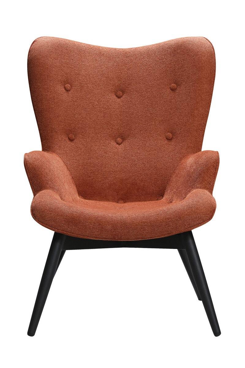 Salesfever Polstersessel kupfer aus Strukturstoff ergonomische Form Anjo Große Rabatte