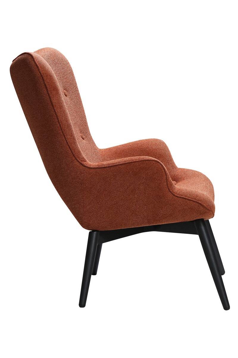Salesfever Polstersessel kupfer aus Strukturstoff ergonomische Form Anjo Große Rabatte