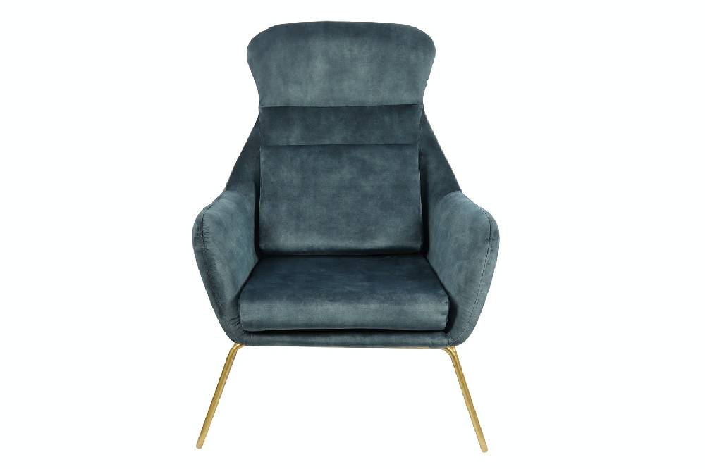 Salesfever Relaxsessel Blau aus Samtvelours Chester Kauf eins, bekomm eins gratis