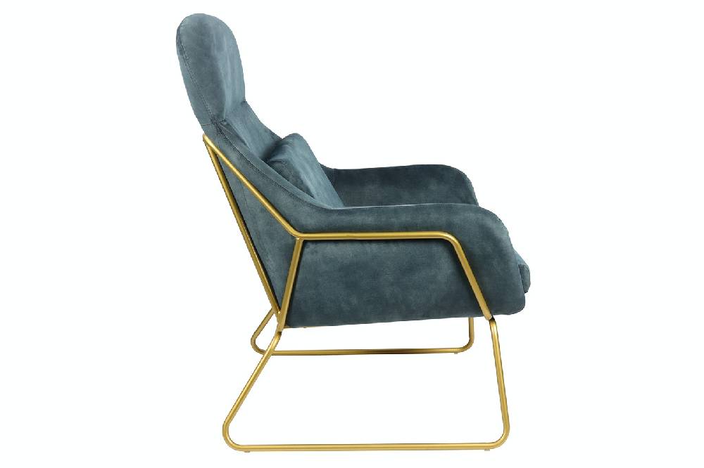 Salesfever Relaxsessel Blau aus Samtvelours Chester Kauf eins, bekomm eins gratis