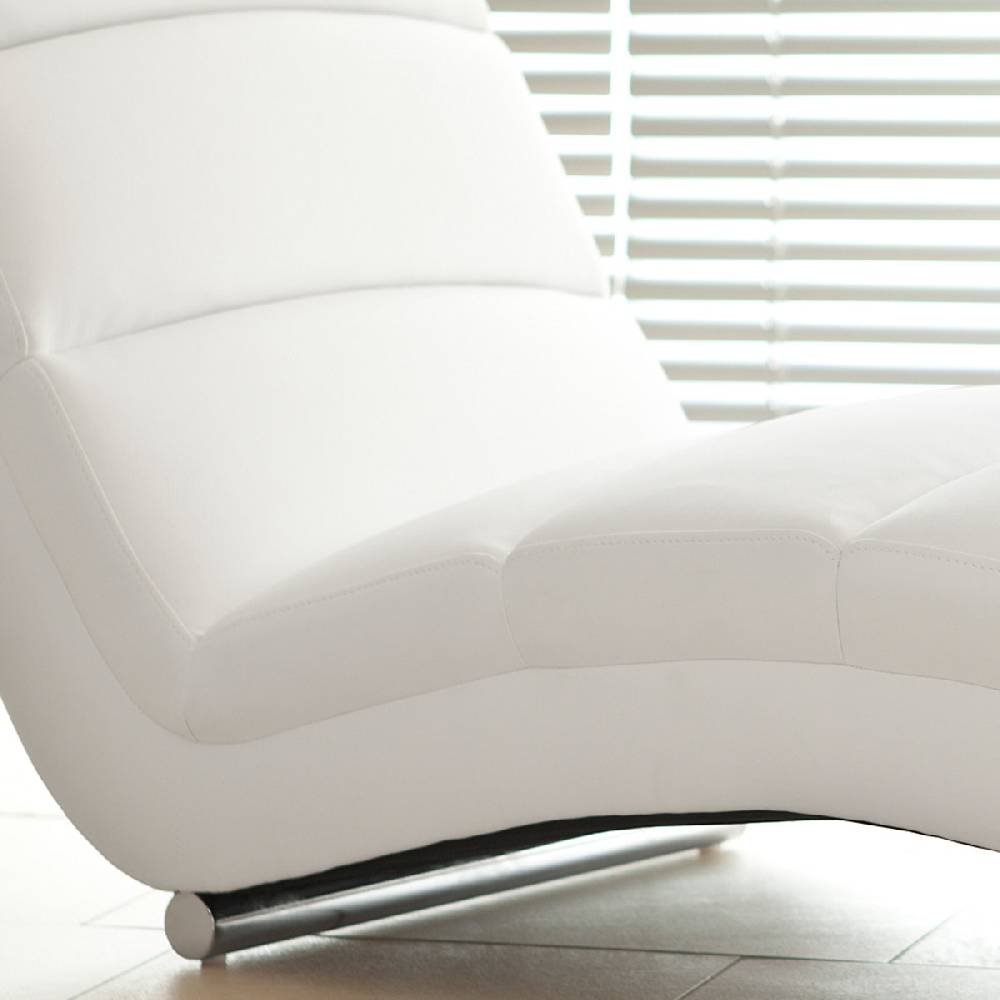 Salesfever Designer weiß Relaxliege aus Kunstleder Senta Riesige Ersparnisse