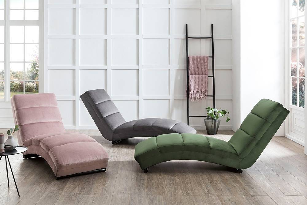 Salesfever Designer waldgrün Relaxliege aus Samtbezug Sento Kostenlose Rückgabe