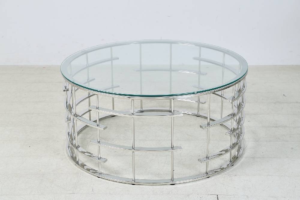 Salesfever Couchtisch Silber Ø 90 cm Astra Letzter Tag