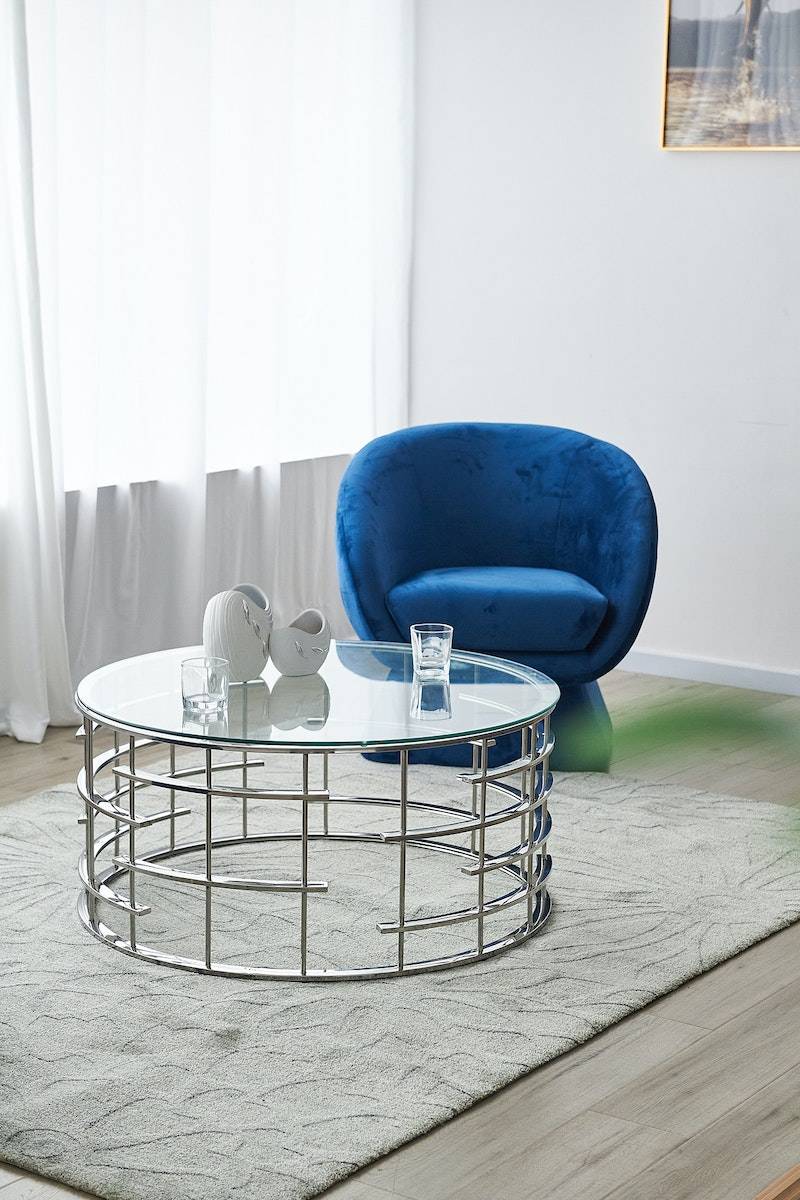 Salesfever Couchtisch Silber Ø 90 cm Astra Letzter Tag