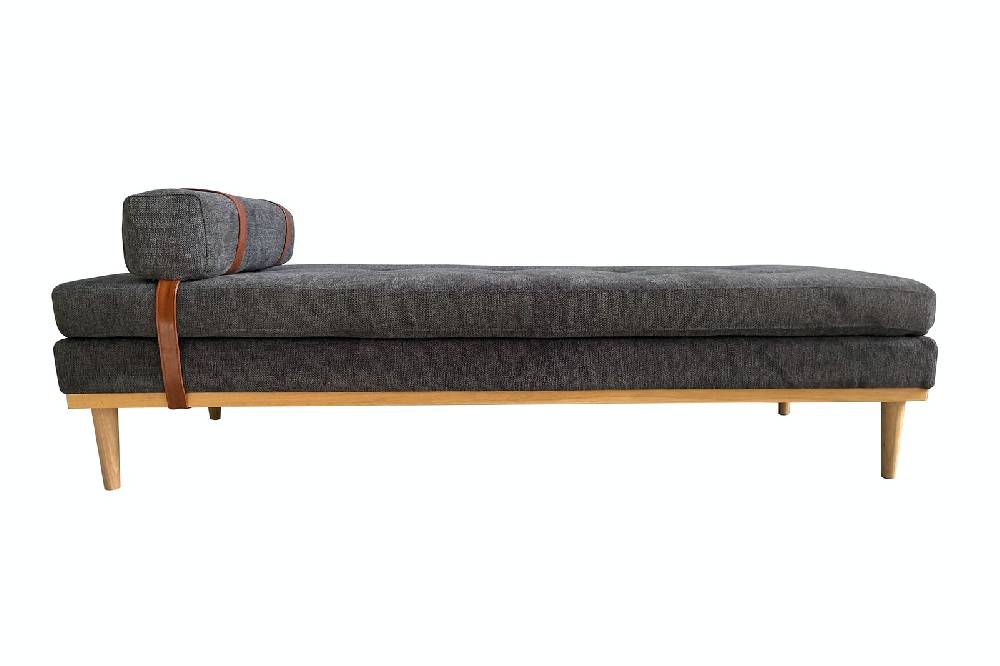 Salesfever Daybed Anthrazit Strukturstoff William 50% Rabatt mit kostenlosem Versand