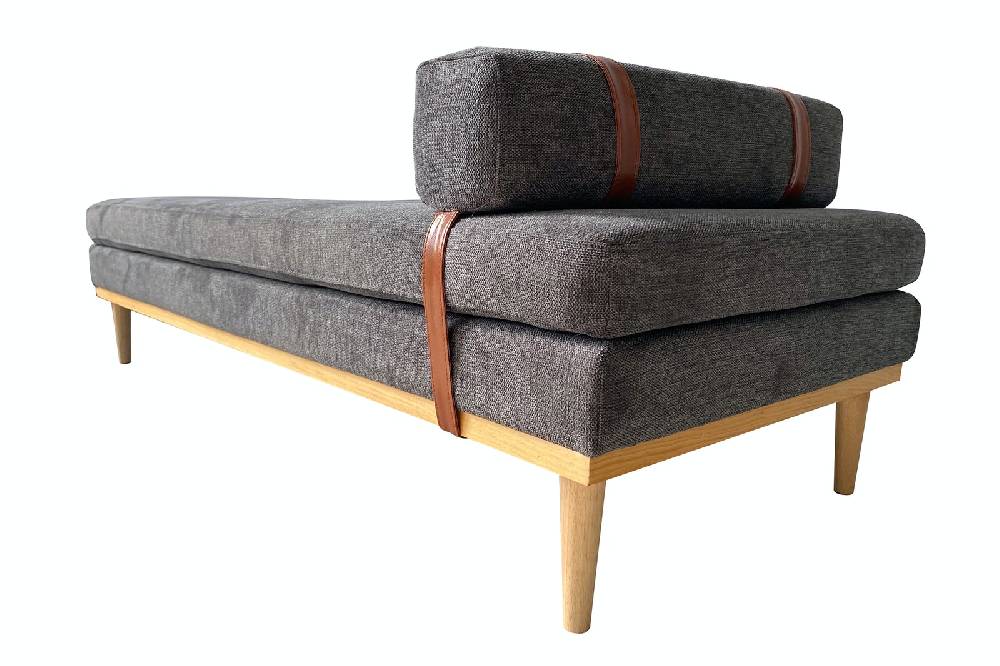 Salesfever Daybed Anthrazit Strukturstoff William 50% Rabatt mit kostenlosem Versand