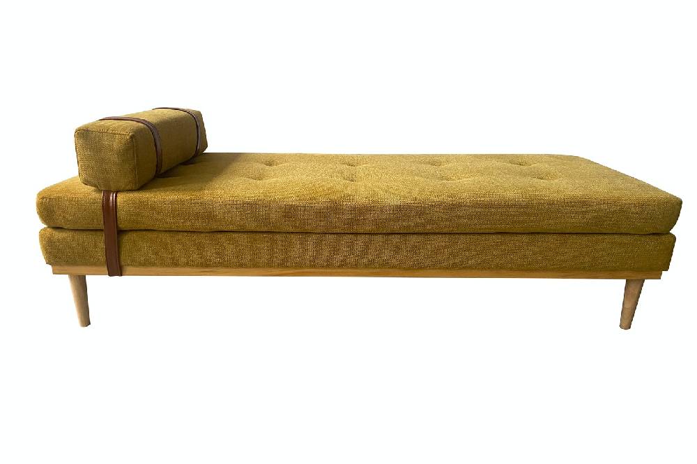 Salesfever Daybed Gelb Strukturstoff William Clearance-Verkauf