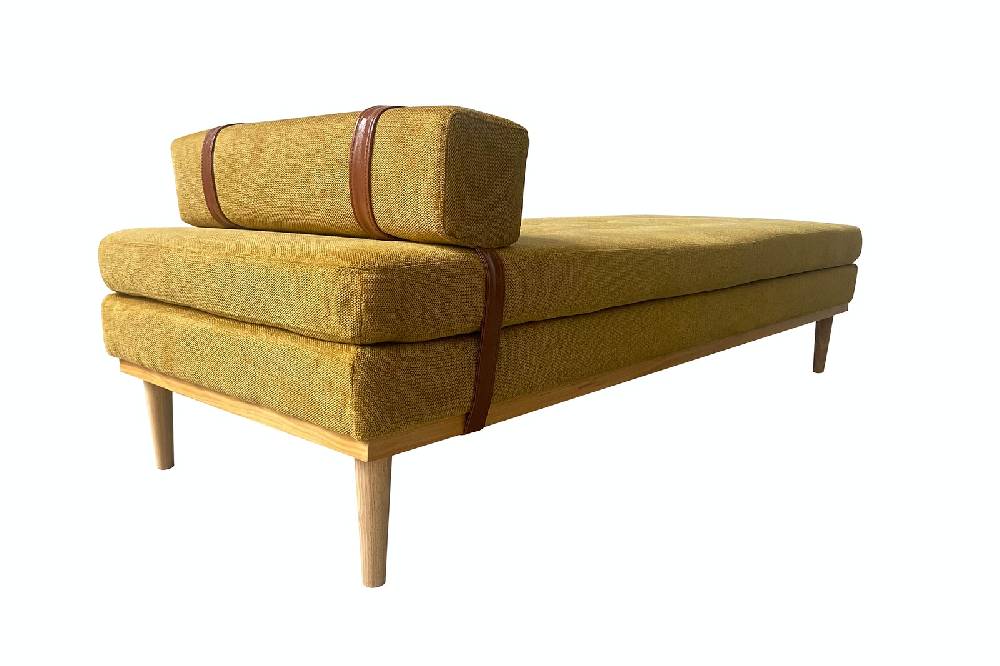 Salesfever Daybed Gelb Strukturstoff William Clearance-Verkauf