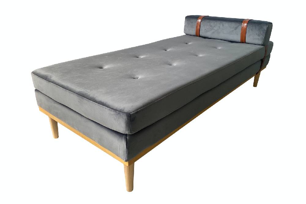 Salesfever Daybed Grau Samt William Kostenloser Versand international