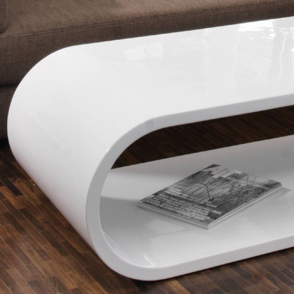 Salesfever Couchtisch weiß Finio 120x60 cm oval Begrenzt auf 3 Tage