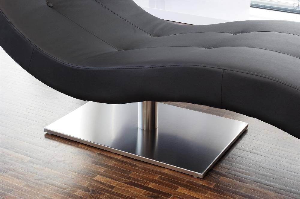 Salesfever Liege schwarz Polsterliege Relaxliege 200 cm Modern Design TIARA 2025