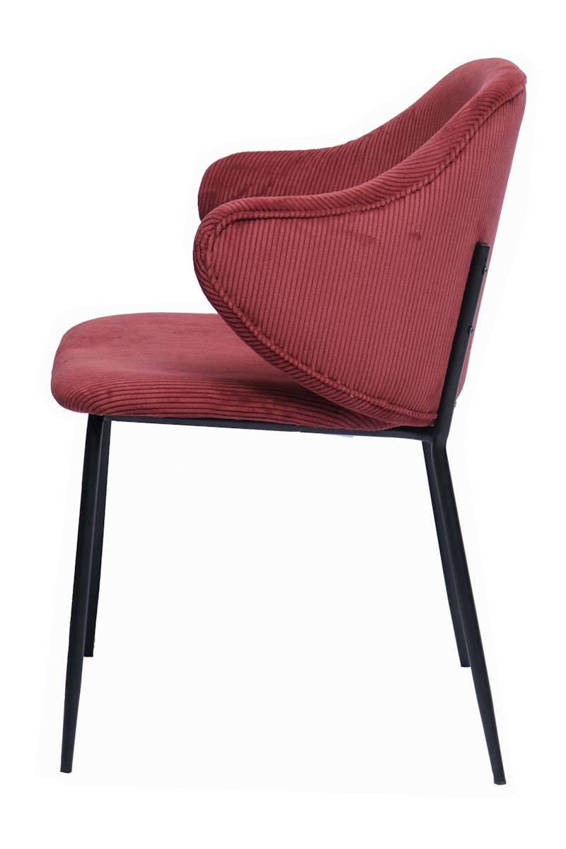 Salesfever Armlehnstuhl Rot 2er Set Texturstoff Thea Outlet