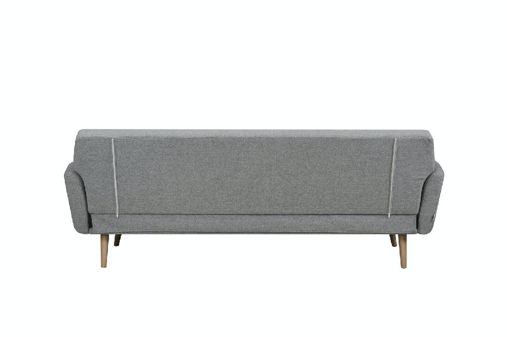 Salesfever Schlafsofa Hellgrau Strukturstoff fein Trosa Kostenloser Versand