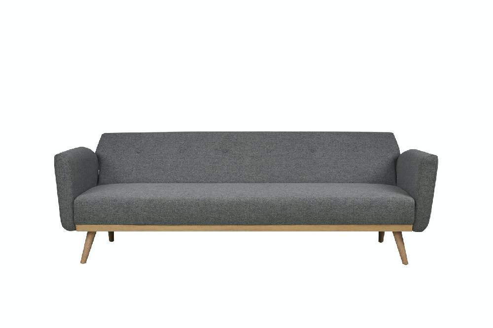 Salesfever Schlafsofa Grau Strukturstoff fein Trosa